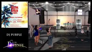DJ Purple *&diams;♫ SUMMER VIBES★*&diams; ♫ Deep tech ,progressive, Club Lucente  Second Life  Live Event