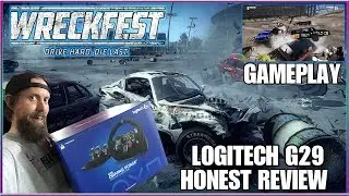 WreckFest PS4 (Logitech G29 Steering Wheel Review) gameplay