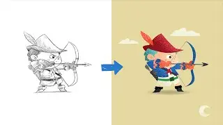 From Sketch to Illustration: Designing Archer Boy in Illustrator as Speed Art - Step by Step!