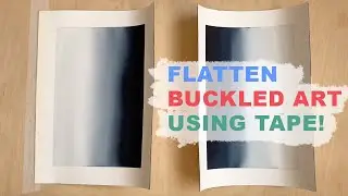 Flatten Warped or Buckled Paper After Painting, works for watercolour paintings AND mixed media!