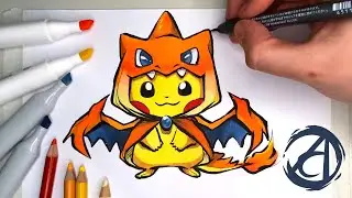 COMO DESENHAR O PIKACHU Fantasiado de Charizard com a Dai Oliveira