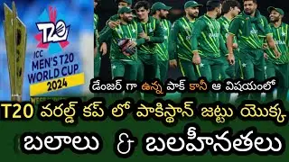 Pakistan Team Strength and Weaknesses Telugu | T20 World Cup 2024 Telugu