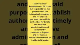 What is Consumer Protection Act in India