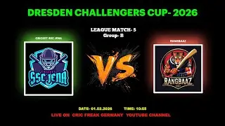 LIVE MATCH-5: SSC JENA vs RANGBAAZ | DRESDEN CHALLENGERS CUP-2026 #live #cricket #match #live #today