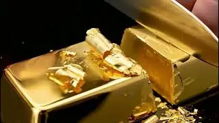 Satisfying GOLD ASMR | Cutting, Melting & Transforming into Dust