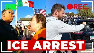 Man Shatters ICE Vehicle Window - Bodycam Shows Police Clash With ICE Protesters During Mass Arrest