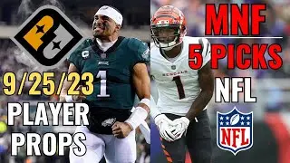 PRIZEPICKS MONDAY NIGHT FOOTBALL 9/25 CORE PLAYER PROPS!! (2 GAMES)