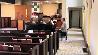 Donna Griffin Davenport and Tom Casey practicing for our October 5th 3 PM Special Musical Service 