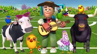 La Vaca Lola y Los Pollitos Dicen P&iacute;o | Canciones de la Granja de Zen&oacute;n 2 | toro y dinosaurio