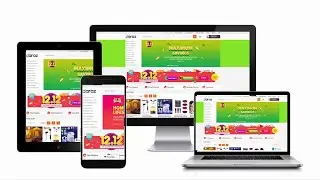 Website Responsive mock-up design in Photoshop