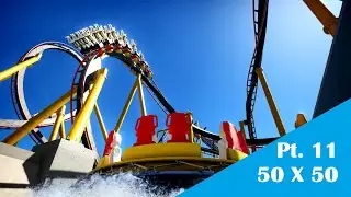 Planet Coaster 50X50 Pt. 11 - B&M Inverted Coaster With 5 Inversions (Gameplay Timelapse)
