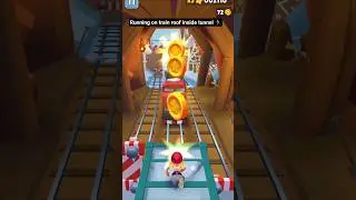 🚆 Subway Surfers Roof Run Inside Tunnel! | Epic Snow Adventure #Shorts