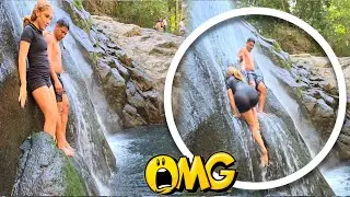 RETO😱El Diablo A Chelita A Subirse Asta Arriba De La Cascada 