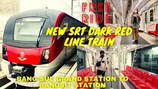 BANGKOK NEW SRT DARK RED LINE TRAIN BANG SUE GRAND STATION TO RANGSIT STATION (FULL LINE) FREE RIDE