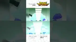Digimon Adventure | PSP & Anime - Evolution Scene Comparison