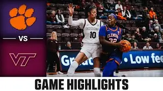 Clemson vs. Virginia Tech Game Highlights | 2025-26 ACC Women's Basketball