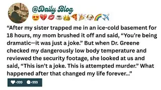 [Full Story] After my sister trapped me in an ice-cold basement for 18 hours, my mom brushed it...