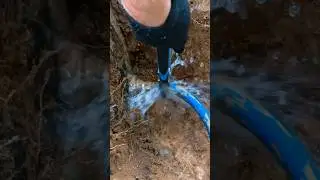 Repairing an underground water leak on PEX pipe 🌱💦 #plumbing #plumber #asmr #diy