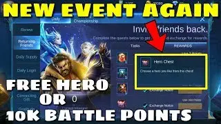 FREE 10K BATTLE POINTS OR FREE HERO EVENT | ML leak Update