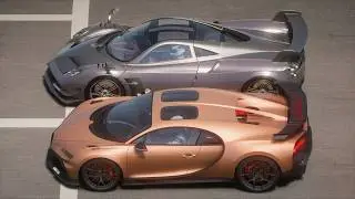 Bugatti Chiron Pur Sport vs Pagani Huayra BC | DRAG RACE