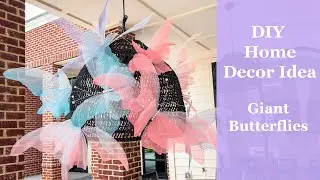 DIY home decor idea Giant Ombre Silk Butterflies