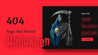 Responsive 💀 Halloween 404 page using HTML and CSS