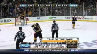 Milan Lucic fights Brandon Prust w/SlowMo 10/23/10 1080p HD