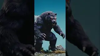 A Monster destroys miniature city set #viral #monster #short #aimonster