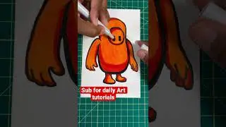 How to draw Fall Guys live | Easy! 😍 #shorts #fallguys