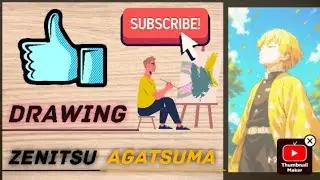Drawing 🖌️ Zenitsu Agatsuma 💥🖌️ #video #viralvideo #trendingvideo @hardiksonivlog @lavi_nagar 