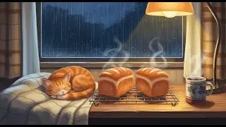 Peaceful Bread Baking on a Rainy Afternoon | Ghibli Animation ASMR