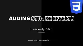 adding stroke effects to text using css