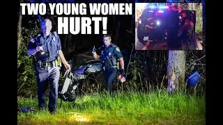 *** WATCH *** DRIVER &ldquo;U.A.&rdquo; AFTER CAR SLAMS INTO TREE [DEVELOPING]