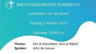 1 oktober 2023 - Ken je klassieken, lees je Bijbel! - John de Leeuw