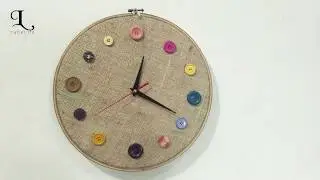 How to make beautiful wall clock at home by wasted button, fabric | DIY | craft idea | TubeLife