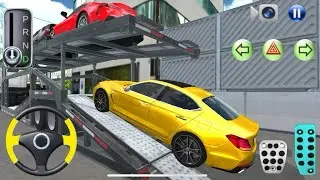 New orange colour Mercedes Benz car parking-3d driving class game play video ||#cargame​ #gameplay​ 