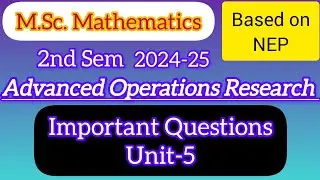 Khun-Tucker and Lagrangian Conditions | M.sc. Maths 2nd Sem NEP | Advanced Operations Research