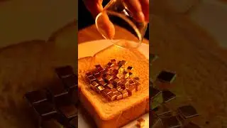 ASMR | Pouring Gold Cubes and Melting Them into a Golden Spread on Toast #asmr #satisfying #relaxing
