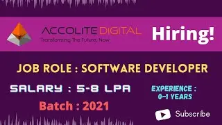 Accolite Digital Off Campus Hiring Freshers for the Role of Software Developer |