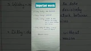 Important words @ramsha-823 #englishconnection #shortsfeed #shorts #short #viralshort #viral