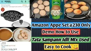 Tosaa Non stick Appe Set with Lid @230 Only Tata Sampann Idli Batter Ready to Make Food Review& demo