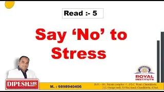 10th BLACK BUCK READ-5 SAY 'NO' TO STRESS