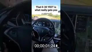 2014 Tesla P85D acceleration, in Ludicrous mode without using launch control