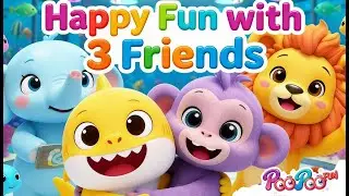 Baby Shark, Baby Dino & More | 15 Minutes Fun with 3 Animal Friends | Kids Fun