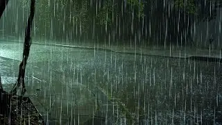 Instant Sleep with HEAVY RAIN at Midnight | Nature Rain Ambience for Deep Calm, Rest & Meditation