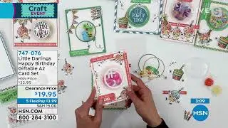 Little Darlings Happy Birthday Giftable A2 Card Set
