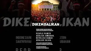 PEOPLE POWER ADALAH JAWABAN.REVOLUSI DAMAI ADALAH JALAN