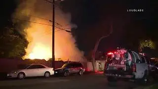 Exploding Fire & Rescue CAUGHT on CAMERA / East Rancho Dominguez   3.19.18