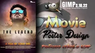 Make a Movie Poster With Texture Background In GIMP | Photoshop editing in gimp | Codingcreator