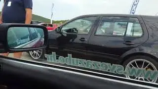 Golf r32t 620hp vs bmw e34 855hp 1/4 mile race